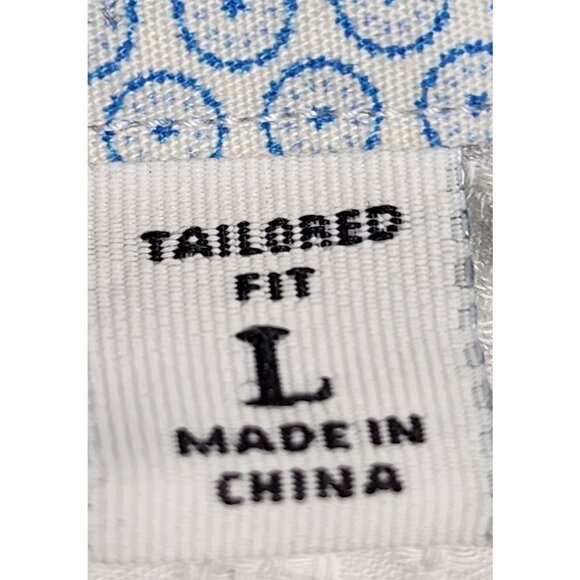 Robert Graham Mens Tailored Fit Short Sleeve Shirt Light Blue Large - Picture 6 of 10